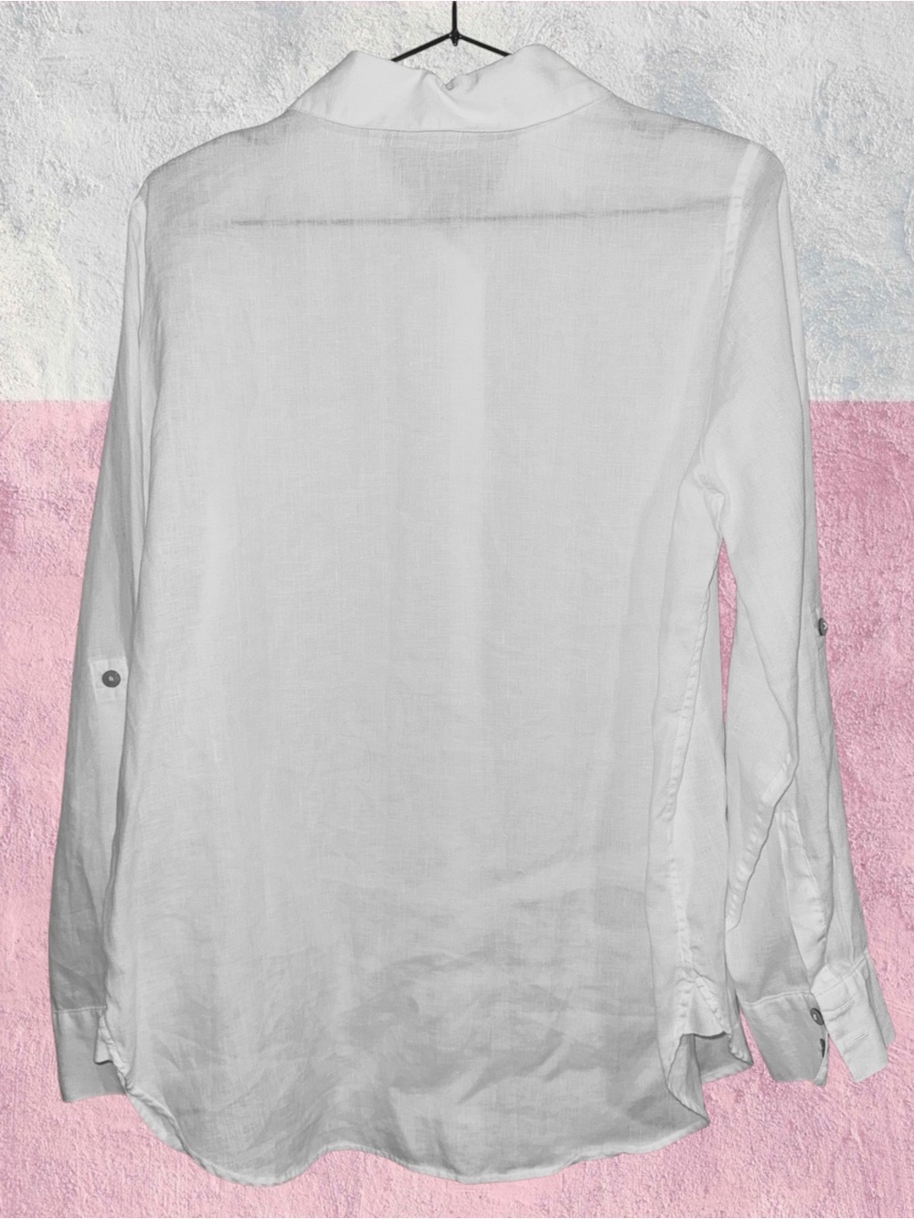 🌺Chico’s Linen White Button-Front Tunic Shirt-NWOT - Picture 5 of 8